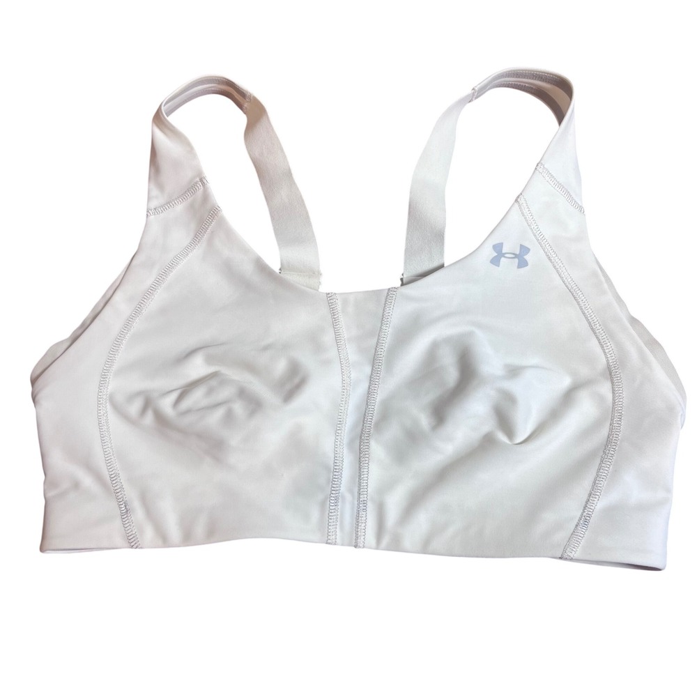 Under Armour HeatGear Armour Bra White High Impact Sports Bra 36D